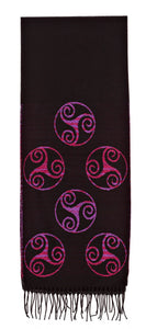 Scarf with Celtic Triskele Motif