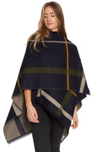 Fringed Shawl with Multi Coloured Bands