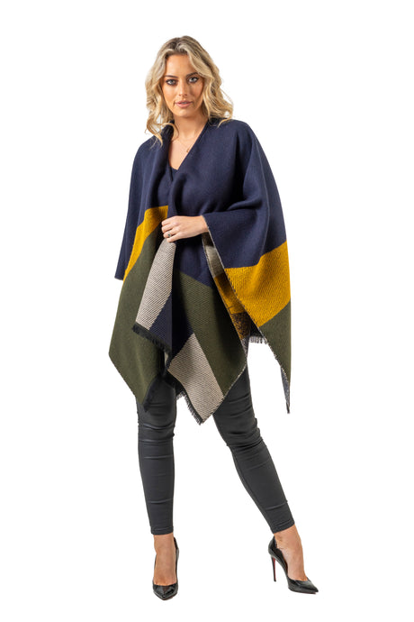 Shawl with Colour Block Design