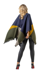 Shawl with Colour Block Design