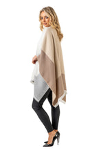Shawl with Colour Blocking