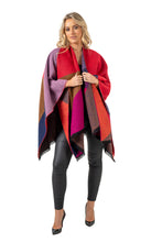 Fringed Shawl with Large Geometrics