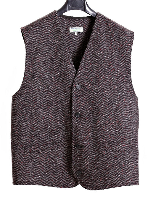 Man's Waistcoat Charcoal DonegalTweed