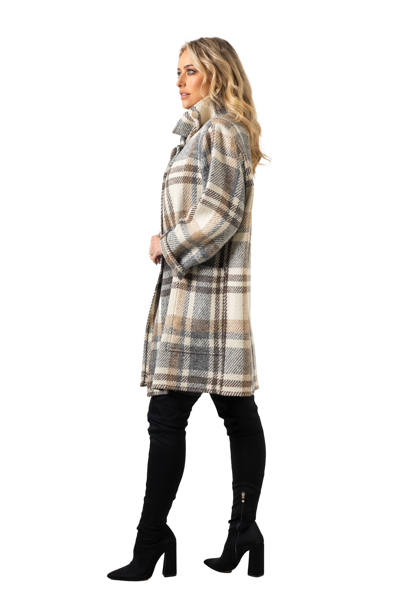 Shortie Coat in Donegal Tweed