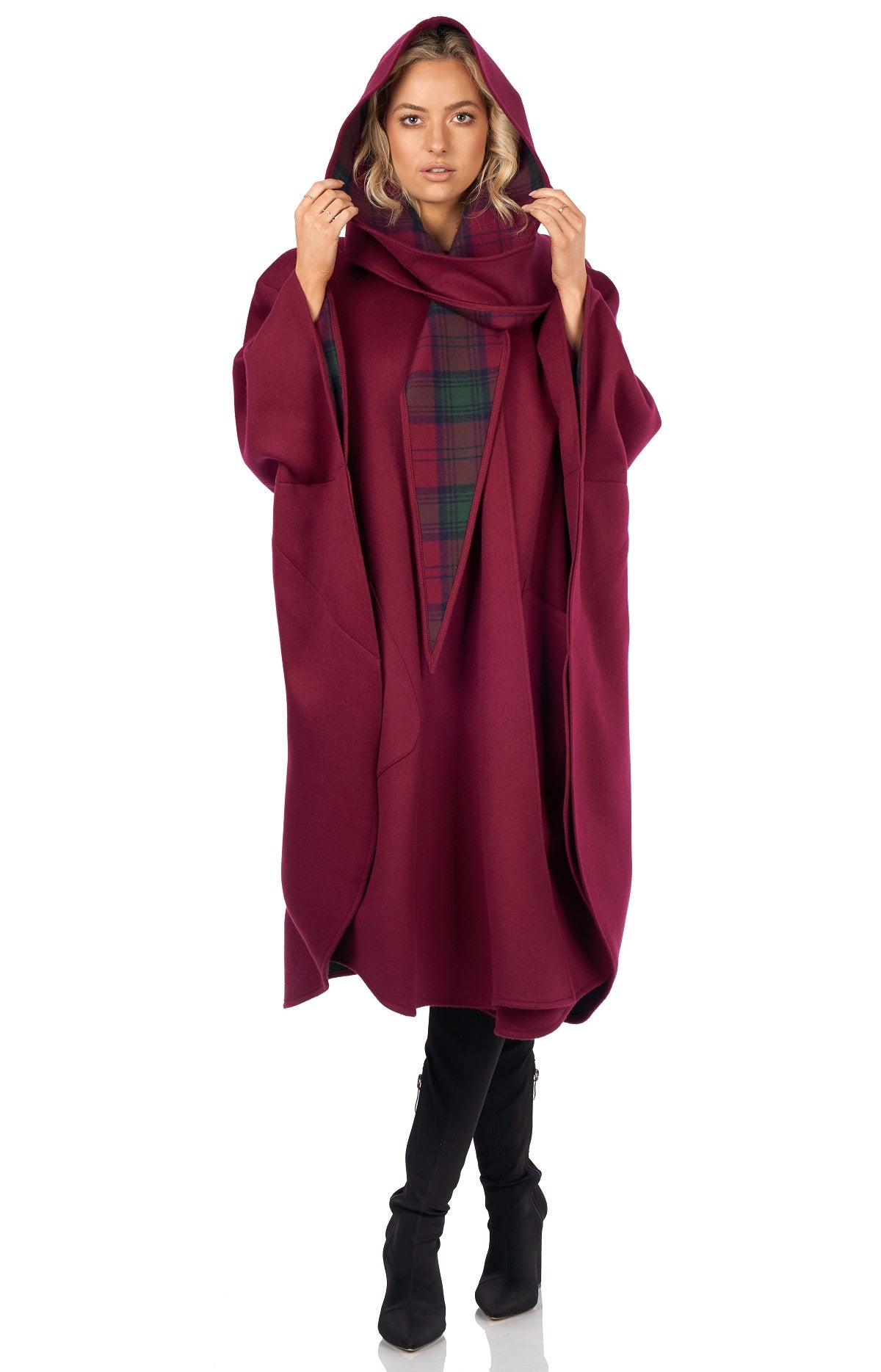 Cape in Double-Face Cloth with Convertible Hood – Jimmy Hourihan