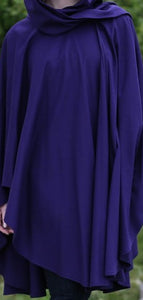Knee Length Cape in Cashmere/Wool with Convertible Hood