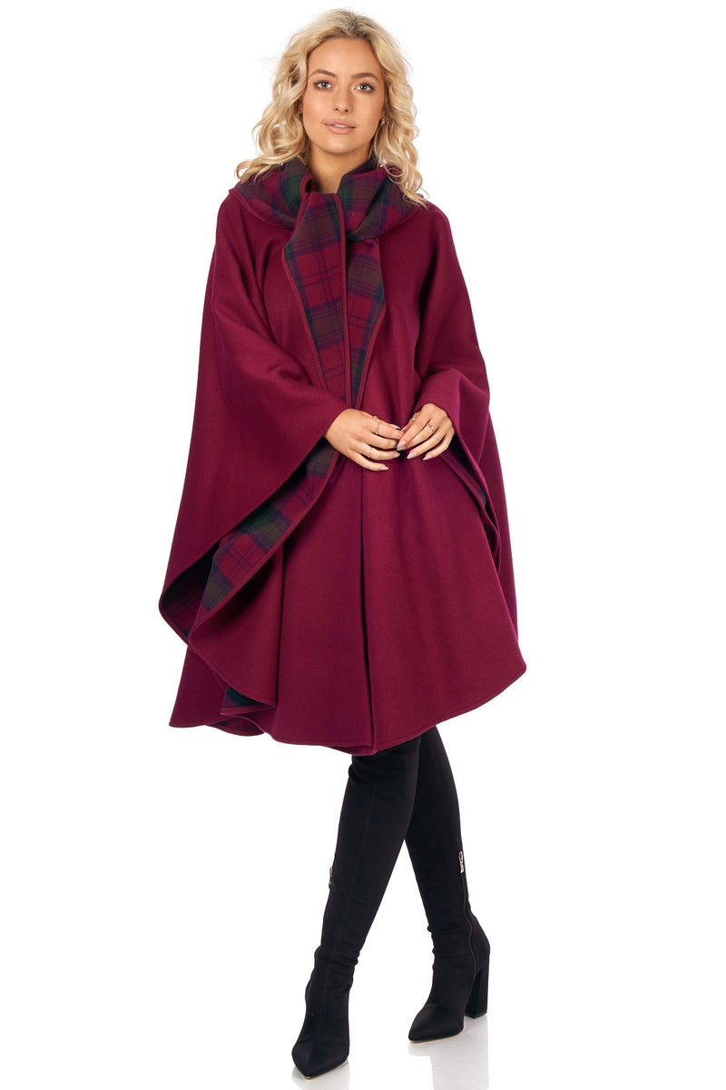 Jimmy Hourihan ウール&カシミヤ　膝丈ケープ Knee Length Cape in Double-Face Cloth with Convertible Hood