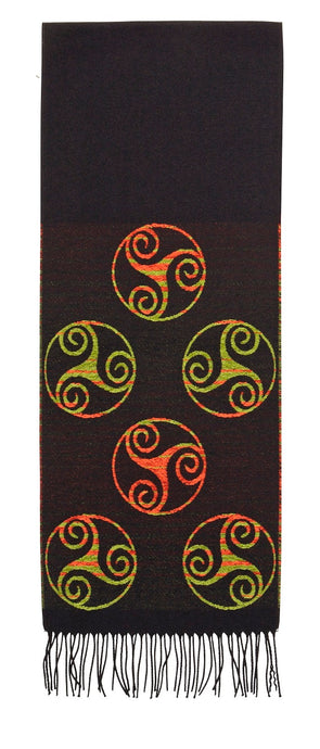 Scarf with Celtic Triskele Motif