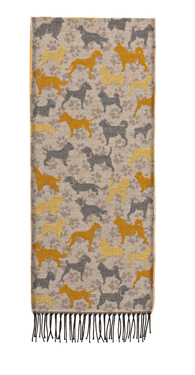 Scarf with Dog Motif