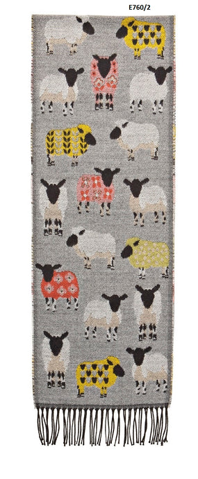 Scarf with Sheep Motif