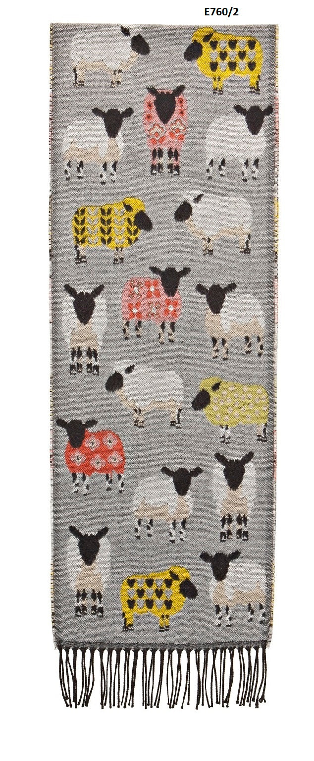 Scarf with Sheep Motif