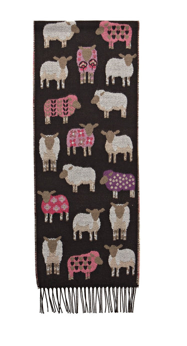 Scarf with Sheep Motif