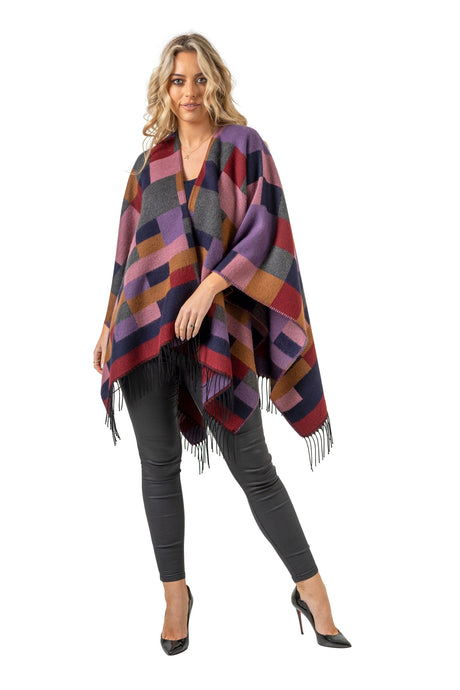 Shawl in Checkerboard Design