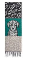 Scarf with Cat & Dog Motif