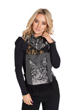 Scarf with Cat & Dog Motif