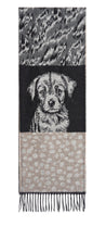 Scarf with Cat & Dog Motif