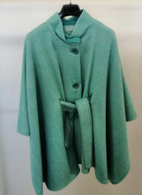 Cape in Herringbone Tweed with Belt