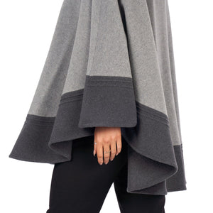Cape in Two Tone with Surpiqure Stitching
