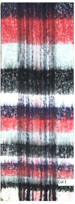 Scarf in Polychromatic Colour Pattern