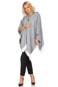 Fringed Shawl in Pepper/Salt Design