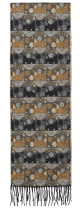 Scarf with Comical Cats Motif