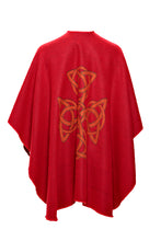 Shawl in Red with Celtic Motif