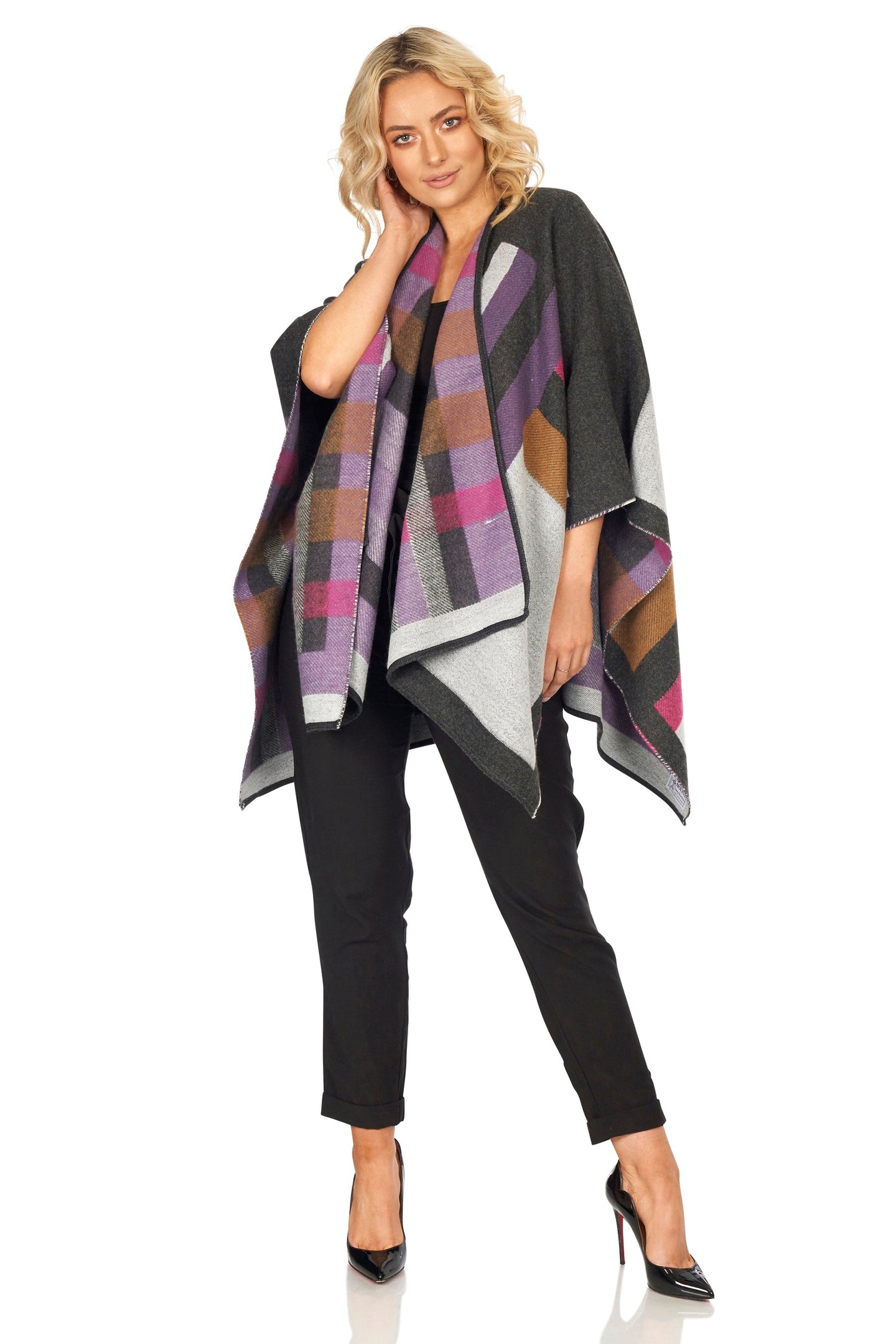Shawl With Colour Blocking