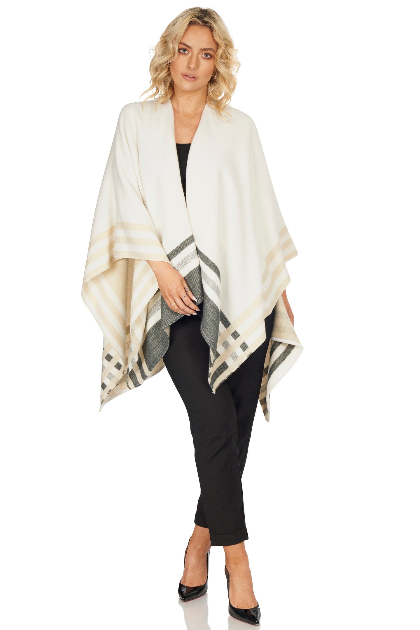 Shawl with Colour Block Design