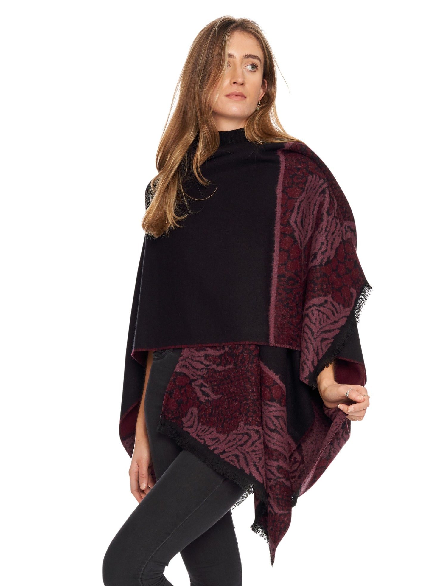 Fringed Shawl with 