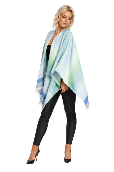 Fringed Shawl in Summer Tones