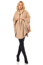 Cape in Cashmere/Wool with Convertible Hood