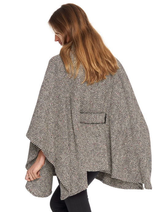 Cape in Herringbone Tweed with Belt (Copy)