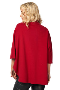 Hip Length Cape with Collar and Pockets