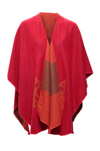 Shawl in Red with Celtic Motif