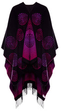 Fringed Shawl with Celtic Spiral Motif